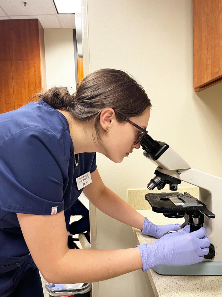 Mohs histology laboratory microscope work